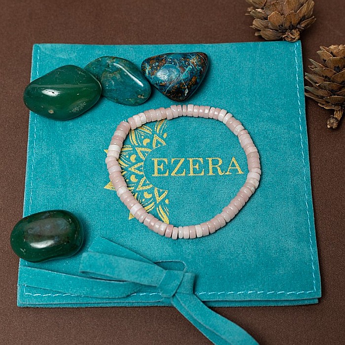 Set 3 bratari handmade Esther din piatra naturala de Jasp Sediment Marin si Cuart Roz [9]