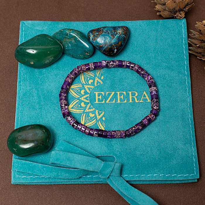 Set 3 bratari handmade Esther din piatra naturala de Jasp Sediment Marin si Cuart Roz [10]