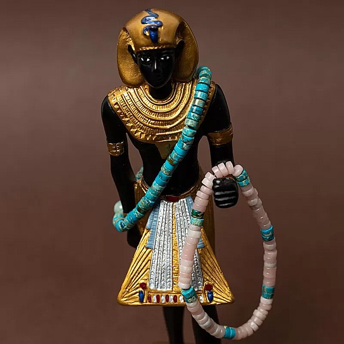 Set 2 bratari handmade Krishna dama din pietre naturale de Turcoaz Sediment Marin si Jasp Roz [1]