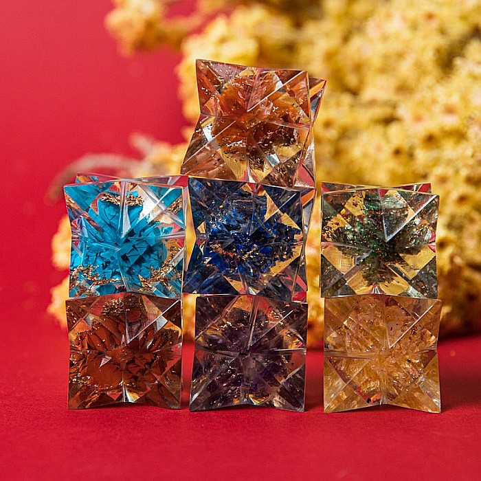 Set orgoni Merkaba 7 Chakre, dimensiune de 25mm [8]