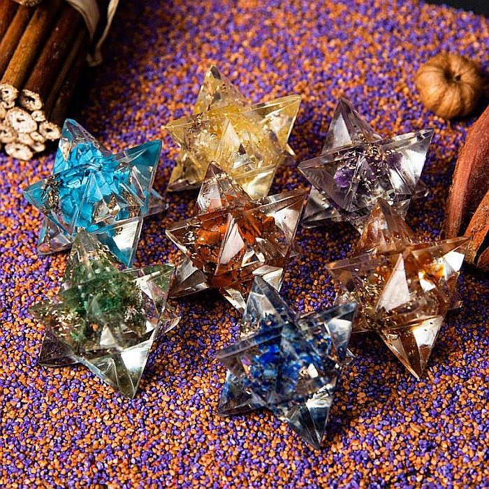 Set orgoni Merkaba 7 Chakre, dimensiune de 25mm [7]