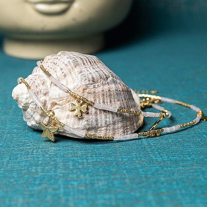 WOW! Lant de talie/Corp versatil din cristale de Acvamarin, placat cu aur de 18K [7]