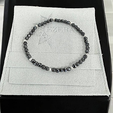 Bratara Hematit Fatetat cu Accesorii din Inox pentru Barbati – Forta Interioara si Echilibru Energetic in Stil Masculin [3]