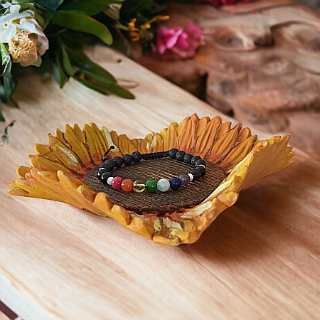 Bratara 7 Chakre Sandina cu snur din cristale naturale 6mm [4]