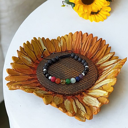 Bratara 7 Chakre Sandina cu snur din cristale naturale 6mm [6]