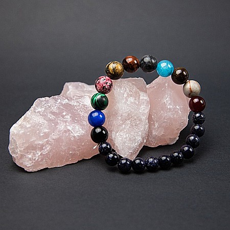 Bratara ”8 PLANETS” cu Margele din Pietre Naturale Semnificand Planetele Galaxiei [4]