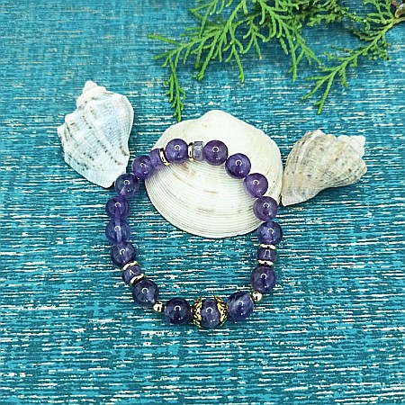 Bratara Ametist Ada, pentru femei, eleganta, cu cristale de 8mm [1]