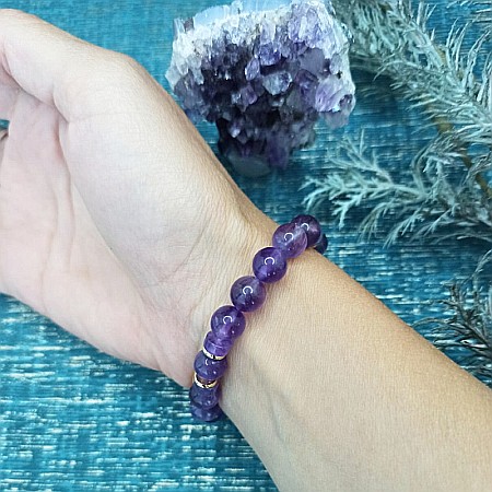 Bratara Ametist Ada, pentru femei, eleganta, cu cristale de 8mm [4]