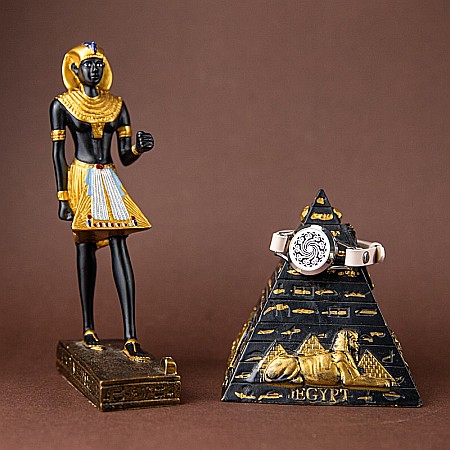 Bratara Aromaterapie, Curea din Piele Ecologica, Roz, Simpla, cu Model Mandala Vibes [4]