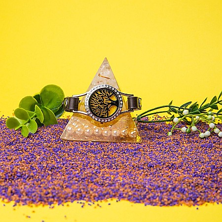 Bratara Aromaterapie Uleiuri Esentiale, Curea din Piele Ecologica, Neagra, Simpla, cu Model Tree of Life cu Zircon [7]