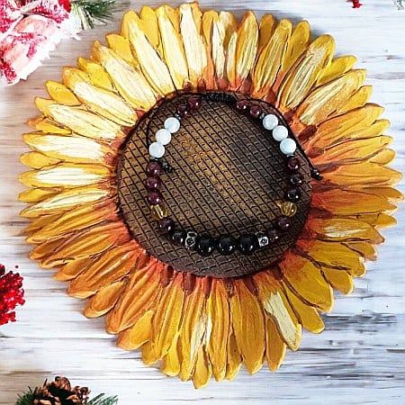 Bratara barbati cristale Benet cu Obsidian, Granat, Citrin, Acvamarin si Hematit [2]