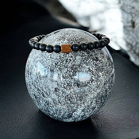 Bratara barbati din Onix negru mat si Ochi de tigru, Nandor [2]