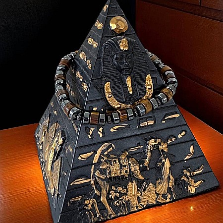 Bratara Barbati handmade Nadir din Ochi de Tigru si Hematit pe elastic [1]