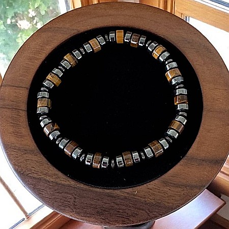 Bratara Barbati handmade Nadir din Ochi de Tigru si Hematit pe elastic [4]