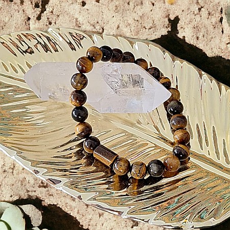 Bratara barbati pietre naturale Ochi de Tigru Andri, margele de 8mm [1]