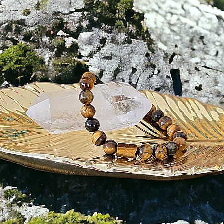 Bratara barbati pietre naturale Ochi de Tigru Andri, margele de 8mm [9]