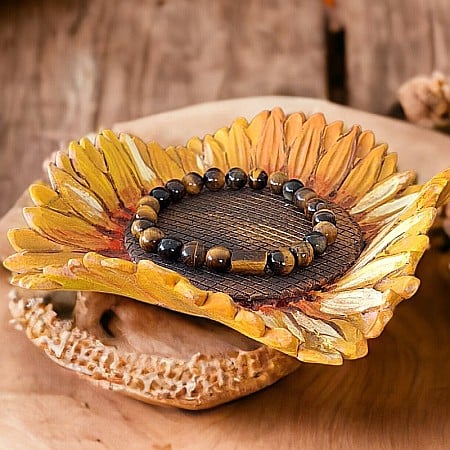 Bijuterii Ochi Tigru - Bratara barbati pietre naturale Ochi de Tigru Andri, margele de 8mm