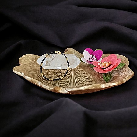 Bratara Boho din cristale de Spinel Negru [2]