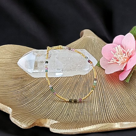 Bratara Boho din cristale de Turmalina multicolor [1]