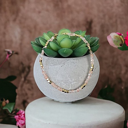 Galben - Bratara boho din pietre semipretioase de Piatra Soarelui