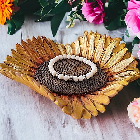 Bratara Coral alb cu accesorii din Argint 925, Daria [1]