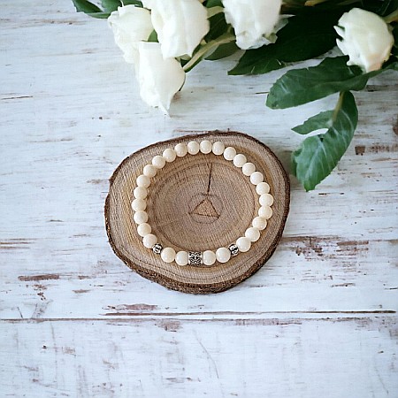 Bratara Coral alb cu accesorii din Argint 925, Daria [6]