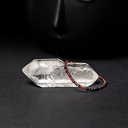 Bratara pietre semipretioase de Granat si Spinel negru, Ania, inchidere din argint 925 [6]