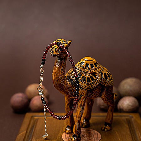 Bratara pietre semipretioase de Granat si Spinel negru, Ania, inchidere din argint 925 [3]