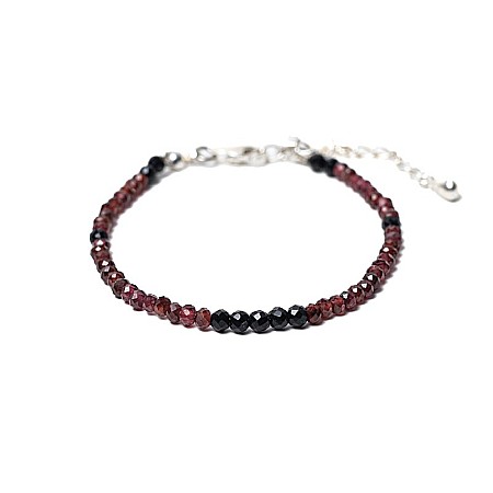 Bratara pietre semipretioase de Granat si Spinel negru, Ania, inchidere din argint 925 [16]