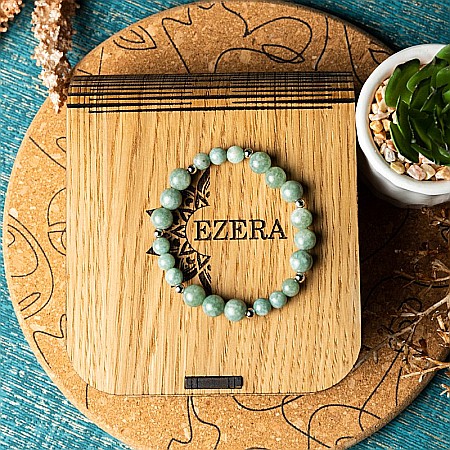 Bratara cristale Jad Verde si Amazonit pentru femei, Tazara [7]