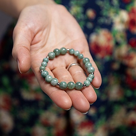 Verde - Bratara cristale Jad Verde si Amazonit pentru femei, Tazara