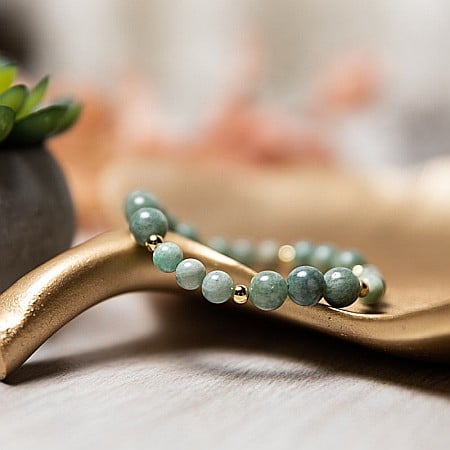 Bratara cristale Jad Verde si Amazonit pentru femei, Tazara [3]