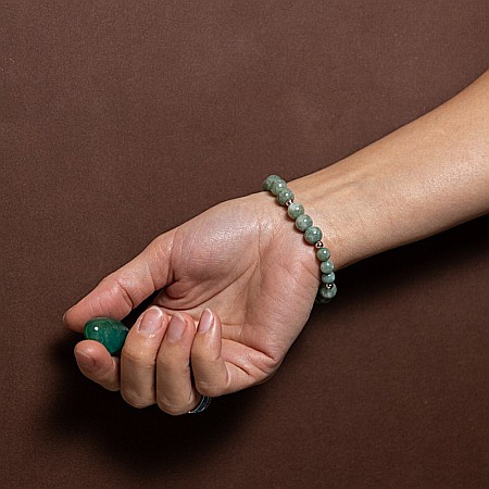 Bratara cristale Jad Verde si Amazonit pentru femei, Tazara [1]