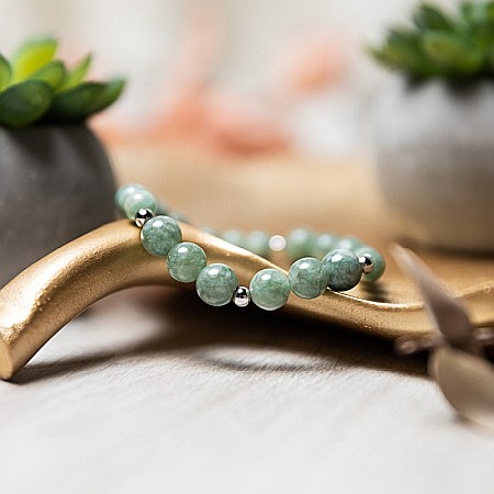 Bratara cristale Jad Verde si Amazonit pentru femei, Tazara [5]