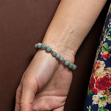 Bratara cristale Jad Verde si Amazonit pentru femei, Tazara [3]