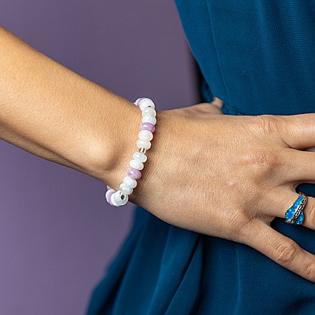 Mov - Bratara cristale Morganit pentru femei Shia