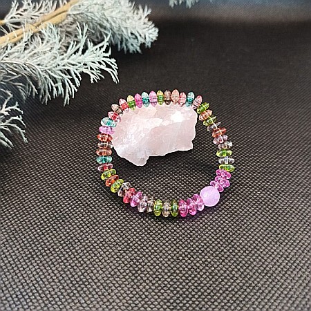 Bratara cristale rondele de cuart colorate Candy [3]