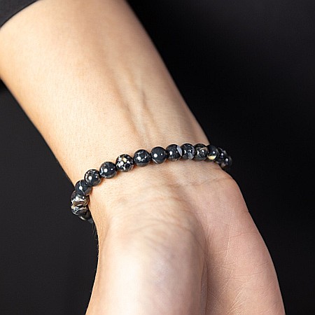 Bratara cristale Shell Turquoise Negru, Soraya, margele de 6mm [7]