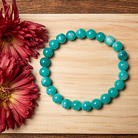Bratara Barbati Pietre Semipretioase de Amazonit, “Arnav”, Margele de 8 mm [4]