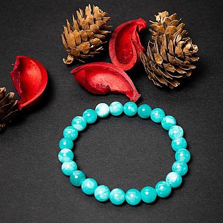 Bijuterii Amazonit - Bratara Barbati Pietre Semipretioase de Amazonit, “Arnav”, Margele de 8 mm