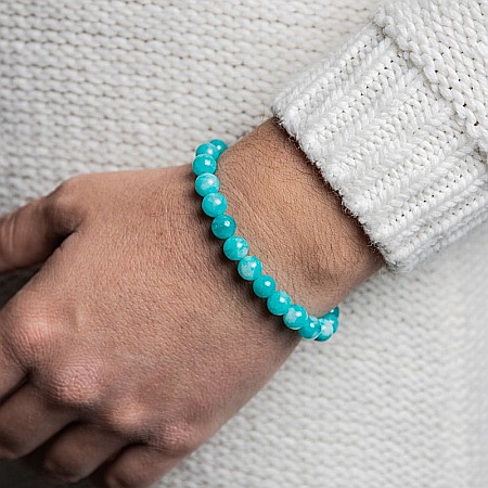 Bratara Barbati Pietre Semipretioase de Amazonit, “Arnav”, Margele de 8 mm [5]