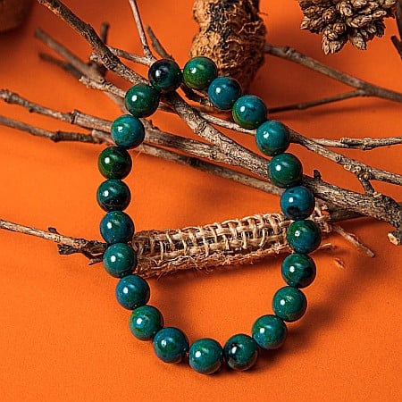 Bratara cu pietre semipretioase, Pheonix Stone Royal Green, pentru barbati, margele de 8 mm [5]