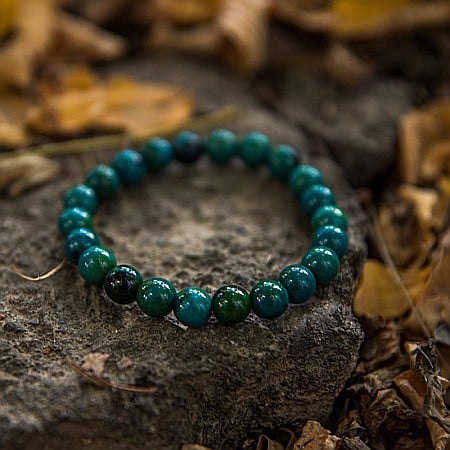 Bratara cu pietre semipretioase, Pheonix Stone Royal Green, pentru barbati, margele de 8 mm [1]