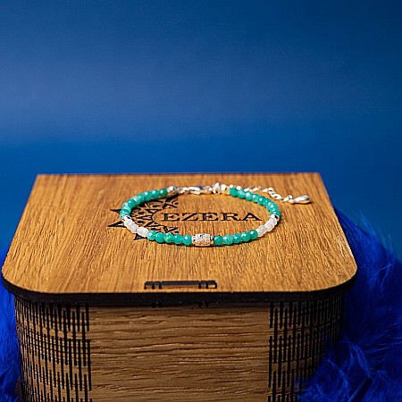 Bratara dama Anadi din pietre semipretioase de Amazonit si Piatra Lunii, inchidere si accesorii din argint 925 [7]