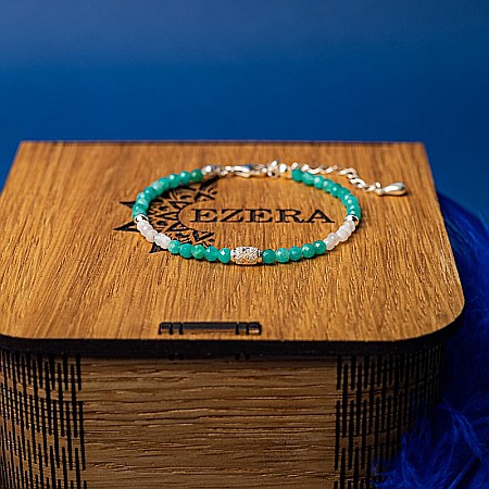 Bratara dama Anadi din pietre semipretioase de Amazonit si Piatra Lunii, inchidere si accesorii din argint 925 [8]