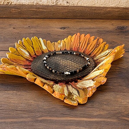 Bratara dama Betty din cristale de Agat Cofee cu argint 925 [1]