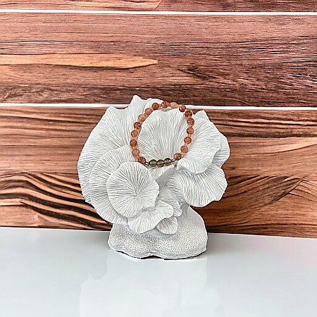 Bratara dama Carina din cristale de Piatra Soarelui si Cuart Fumuriu cu accesorii din argint 925 [2]