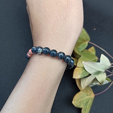 Bratara dama cristale de Coral si Shell Turquoise, Anisa, margele de 6mm [3]