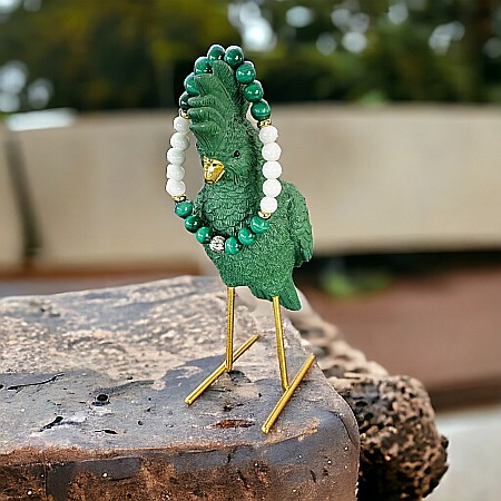 Bratara dama Edeline din cristale de Malachit si Tridacna cu Argint 925 [6]