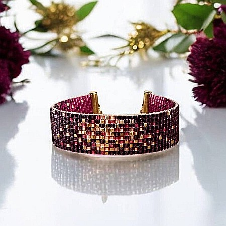 Bratara dama eleganta multistrat din margele miyuki, impletita manual-Molly Bratari cu inchidere - Bratara dama eleganta multistrat din margele miyuki, impletita manual-Molly